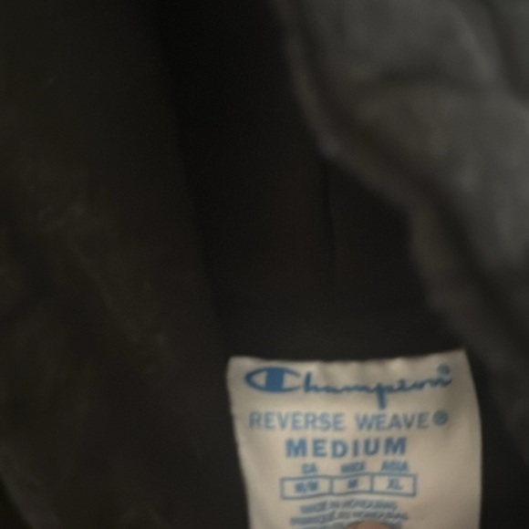 CHAMPION Men's Reverse Weave Pullover Hoodie Script Logo Black Medium - Picture 8 of 9